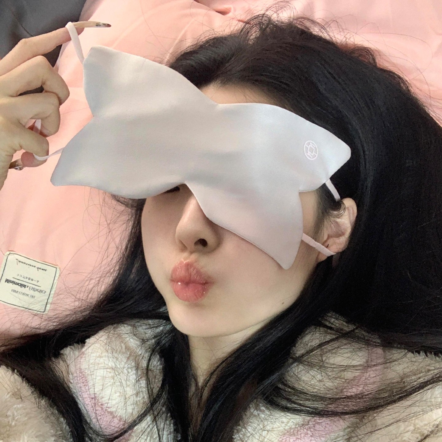 蝴蝶结双面真丝眼罩睡眠专用0压感遮光缓解军训疲劳宿舍睡觉神器