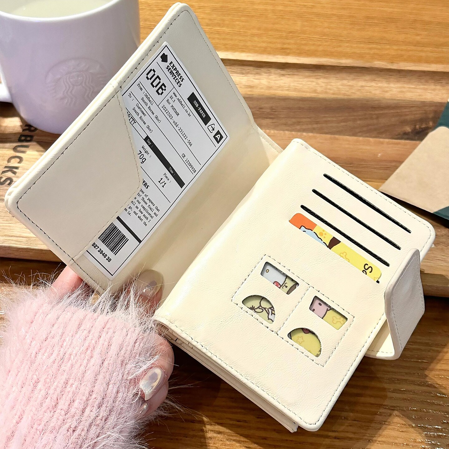 旅行护照夹多功能证件包2025新款大容量男女士两折短款随身钱包