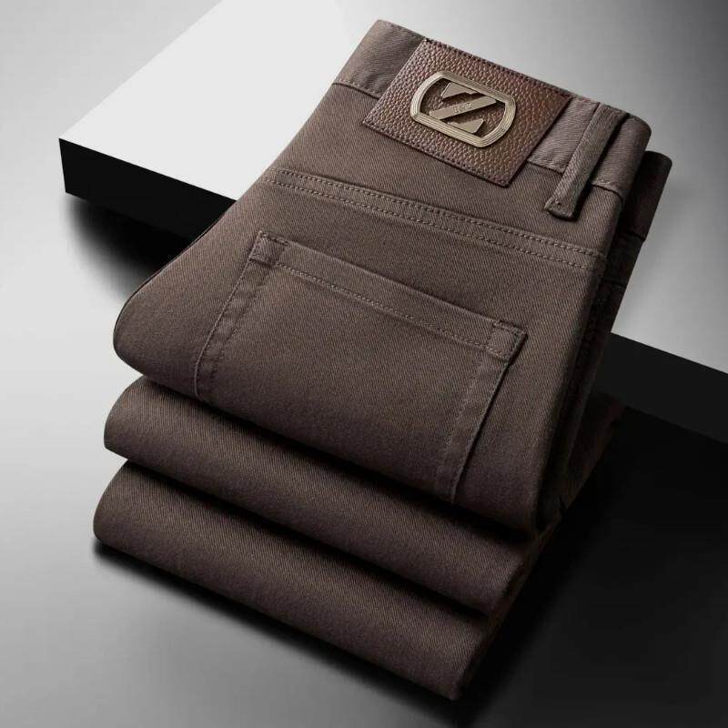 柚发轻奢服饰原牛秋季新款顶x奢港风弹力男士牛仔裤潮流修身小直 - 欧洲轻奢高定体验馆出品