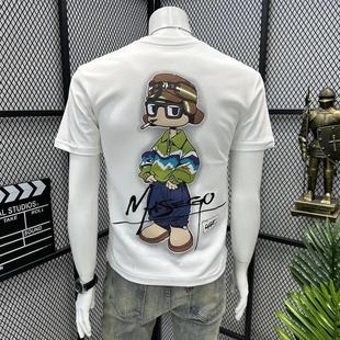 青年打底 云枢优衣馆YUS夏季 潮牌印花圆领B短袖 MT恤男时尚 宽松半袖