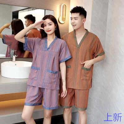 汗蒸服女款胸部双层加肥大码斤300单后背开扣男款浴服桑拿服新款