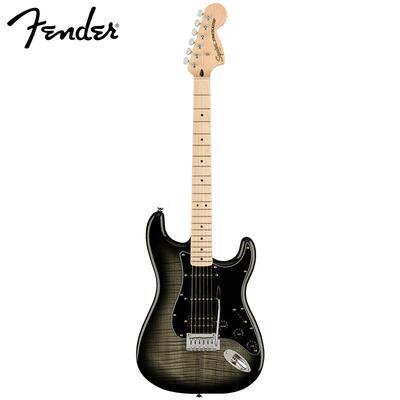 FENDER芬达电吉他SQ Affinity系列ST型焰纹单单双枫木指板 黑色渐