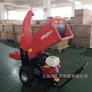 8马力树枝粉碎机大型木片汽油秸秆果园林葡萄碎枝机移动式厂家外