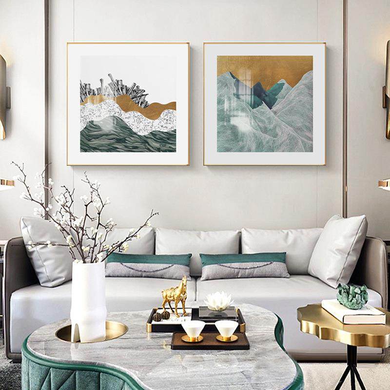 新中式轻奢金箔客厅装饰画抽象绿色餐厅墙画卧室床头样板房挂画,鲜花速递/花卉仿真/绿植园艺,割草机/草坪机,淘宝优惠券,粉丝福利购,淘宝优惠卷