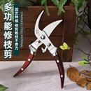 進口全鋼紅木柄家用修枝剪園藝省力花藝園林果樹修剪樹枝修花剪刀