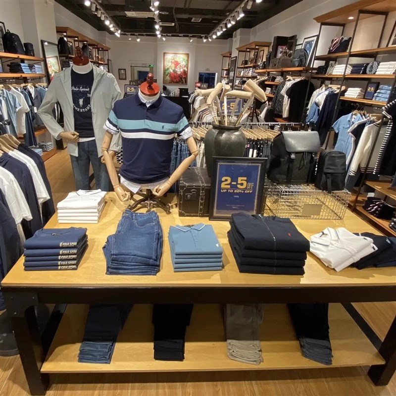 男装货架高柜复古服装店展示柜店铺衣架挂衣架实木展示架衣服架子