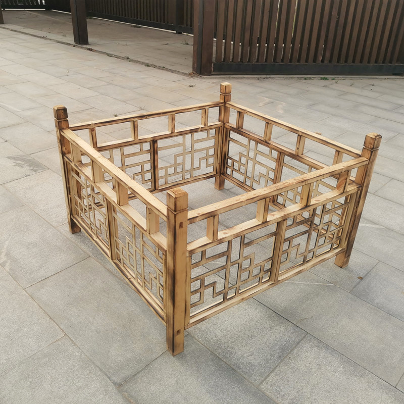 新款婚庆道具木质栅栏路引新中式婚礼布置实木复古围栏装饰鹊桥