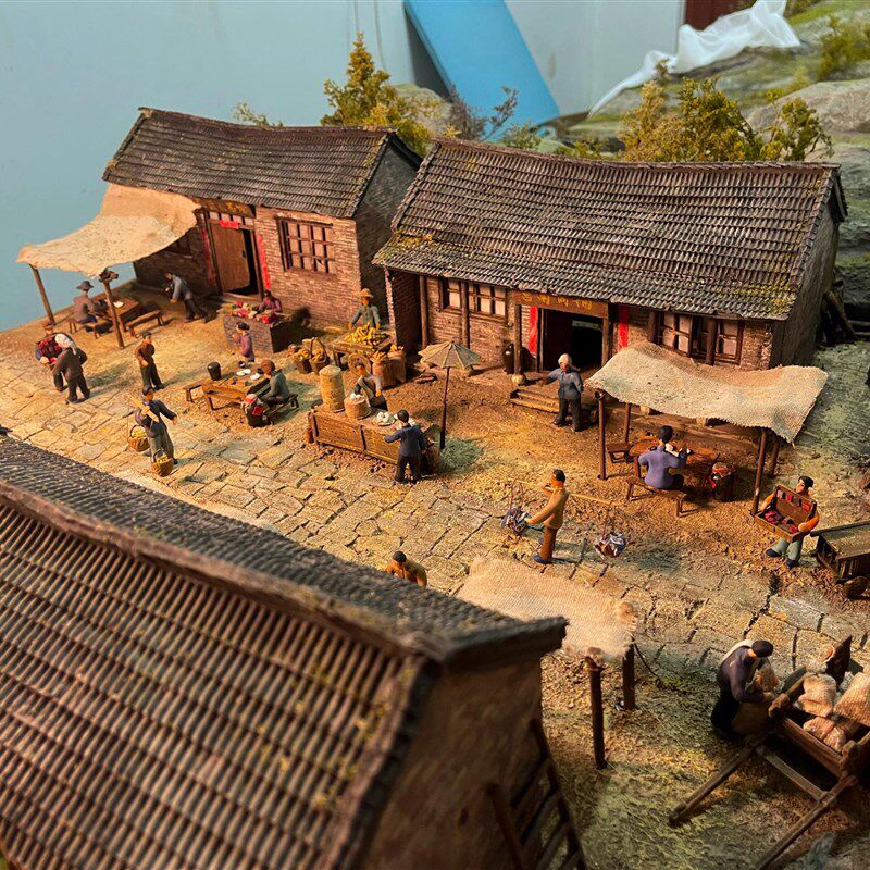 博物馆古代建筑沙盘模型定制园林微缩模型1:1复原景区景观房子做