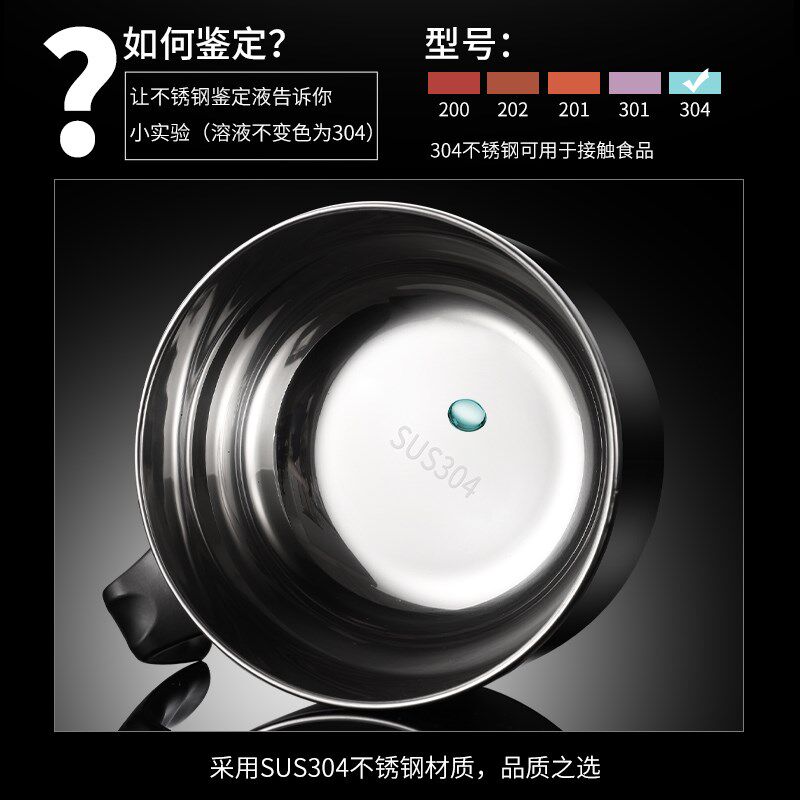 不锈钢泡面碗折叠带盖碗宿舍用学生碗筷套装方便面碗个人专用饭碗
