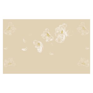 简约手绘高级感艺术墙布北欧3d立体手绘花朵壁纸背景墙纸定制壁画