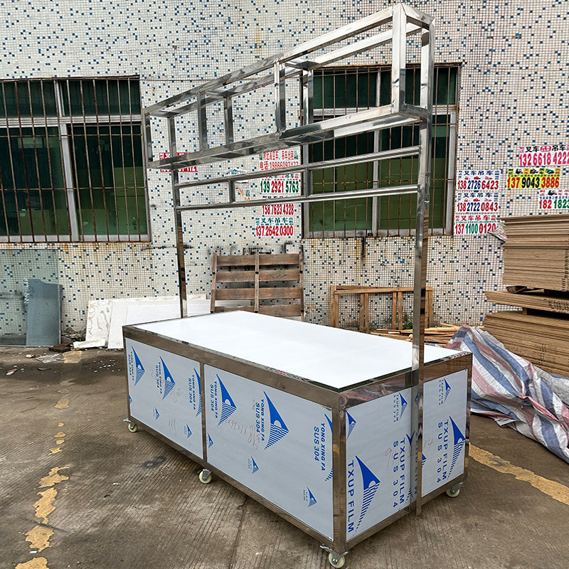 猪肉分割台不锈钢猪肉台剁骨架生鲜超市卖肉分割台蔬菜货架展示架