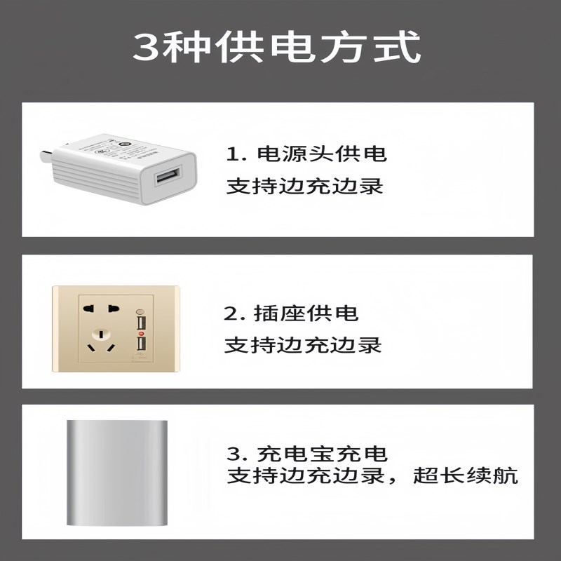 【咖棕无线蚊子】监控摄像头免插电连手机远程360度录音录像监控