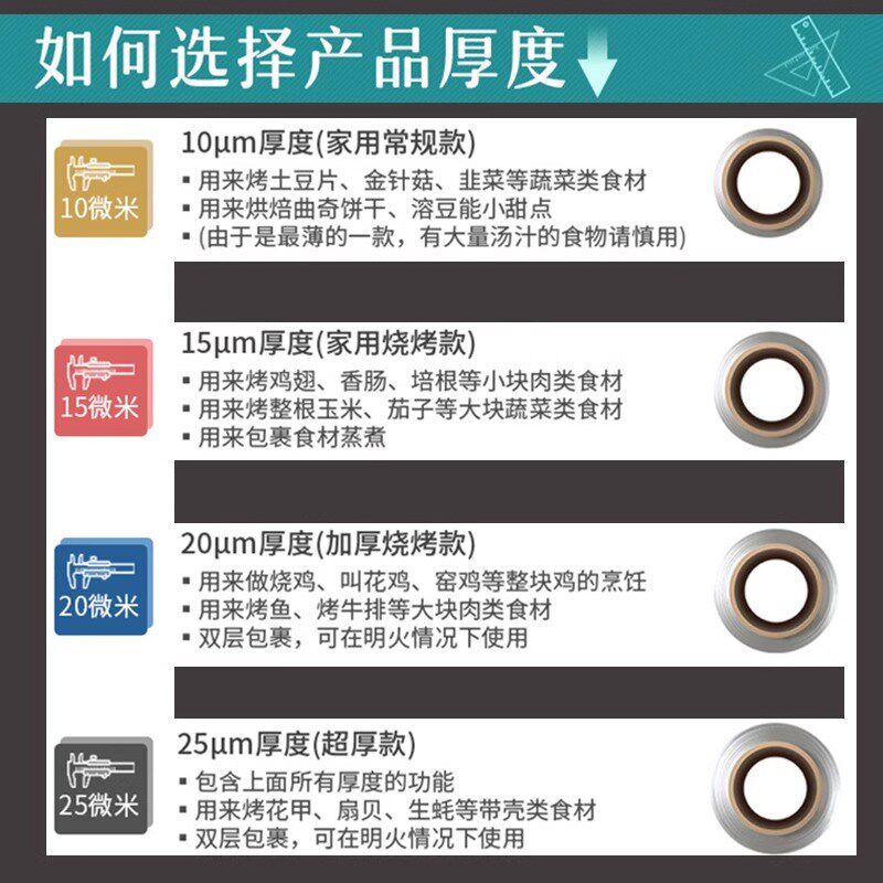 空气炸锅专用烤箱烘烤锡纸包烤鱼烧烤食品级专用商用家用铝箔卷大