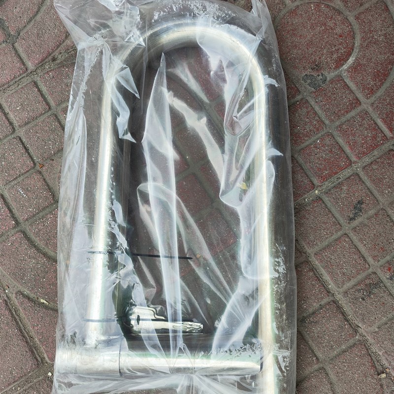 正品不锈钢三轮摩托车锁水管锁U型抗液压剪加粗电动车防盗钢管锁