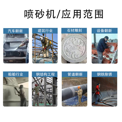 水喷砂机小型水砂混合移动除锈喷沙机钢结构车船雕刻模具抛光环保