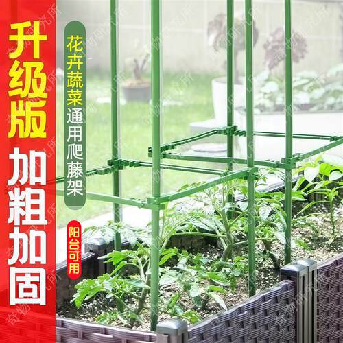 黄瓜爬藤架子阳台阳种植箱爬藤花架蔬菜支架植物支撑杆葡萄西瓜架