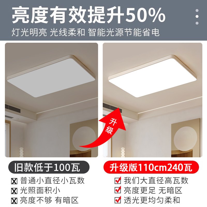 中山灯具厂现代简约LED吸顶灯客厅灯卧室灯具大气书房灯2026新款