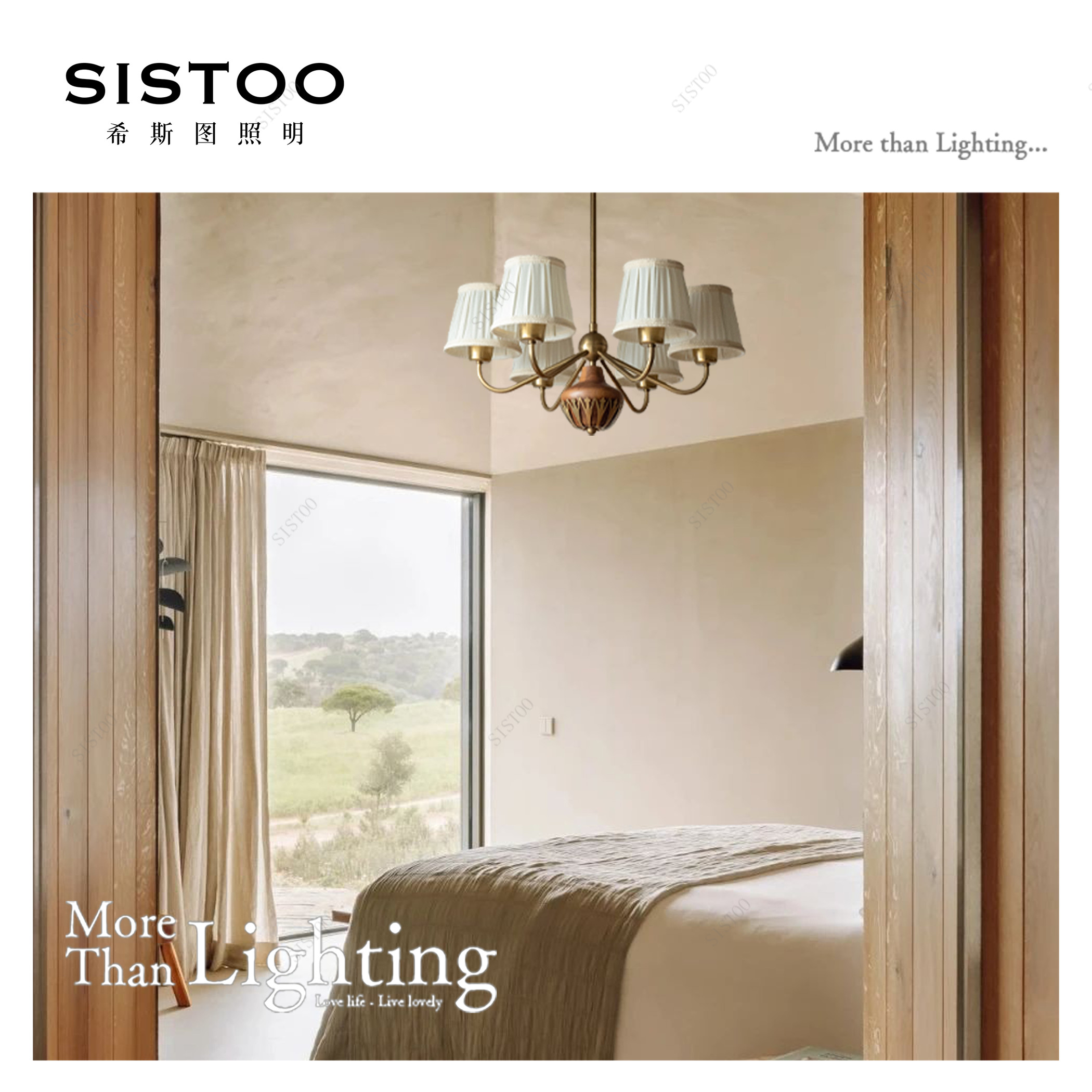 瑞典1940s古董实木中古老钱风卧室吊灯中古世纪书房吊灯