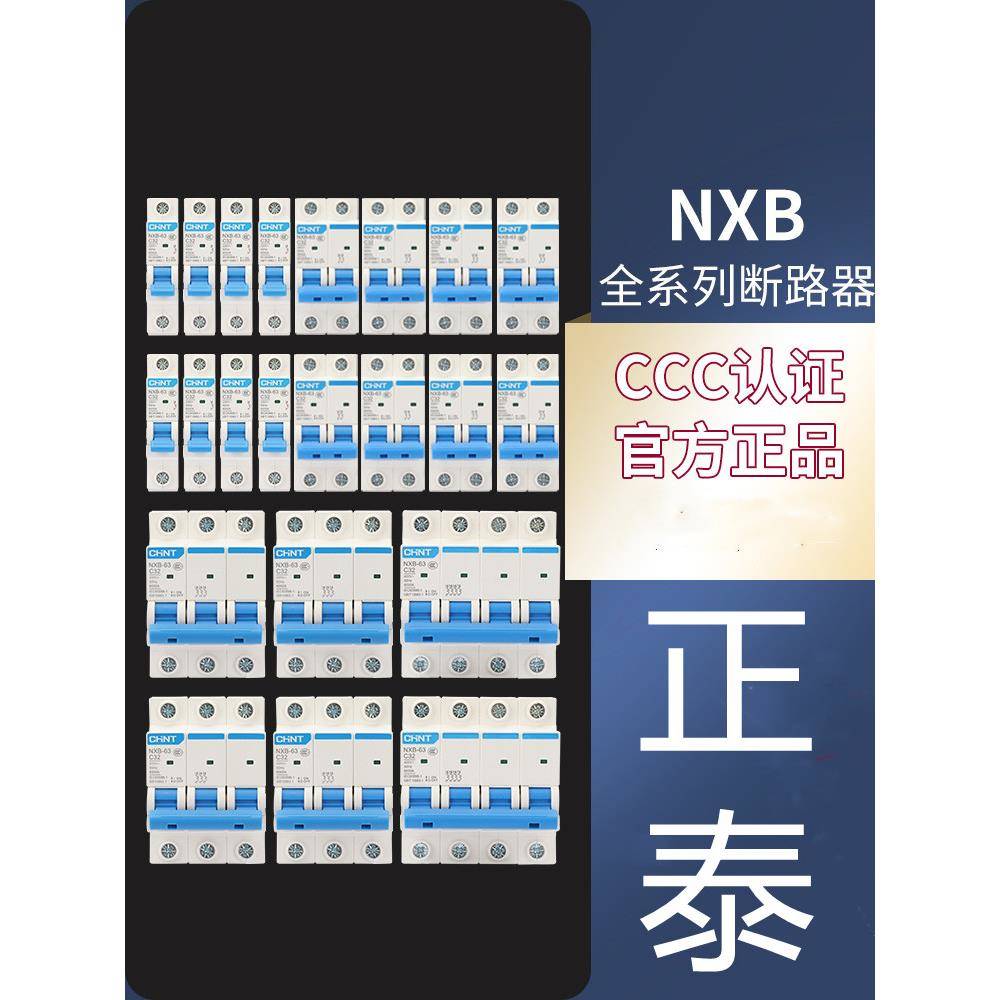 需定制nxb-63正泰1P2P3P4P家用小型断路器100a32a空气开关电闸63a