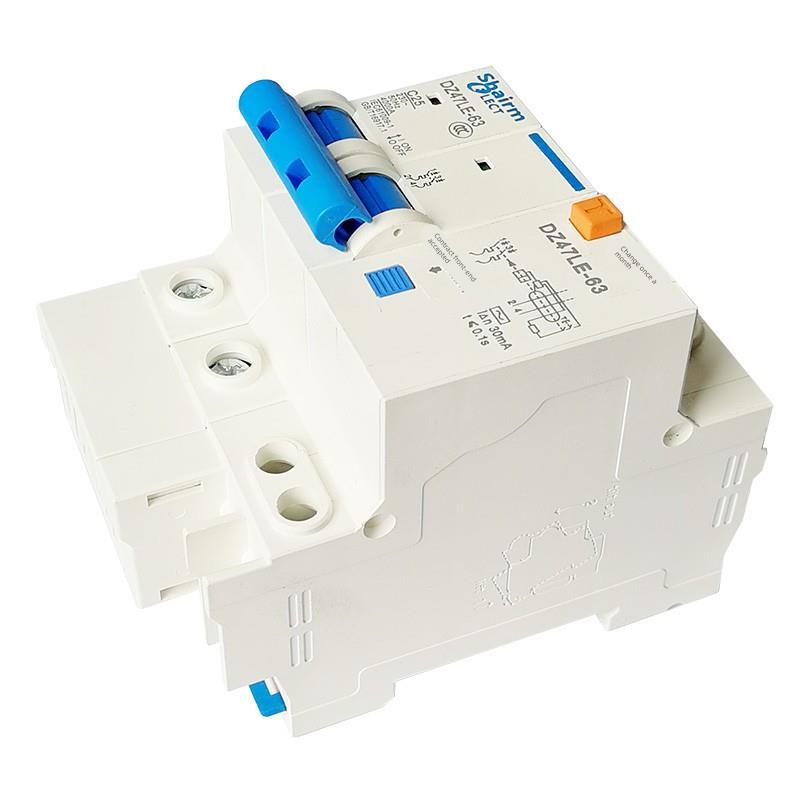 需定制上海人民家用漏保2P空气开关带漏电保护器热水器63A防触电