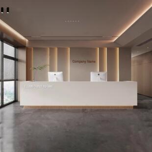 定制公司前台酒店大堂接待台培训中心吧台健身房收银台售楼部柜台
