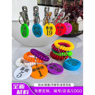麻辣烫号码牌数字手牌餐饮排队叫号出餐牌带夹子寄存编号