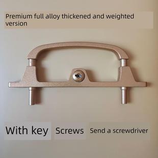 金刚网纱窗两点锁中框三推配件防盗纱窗铝合金双点把手锁带钥匙锁