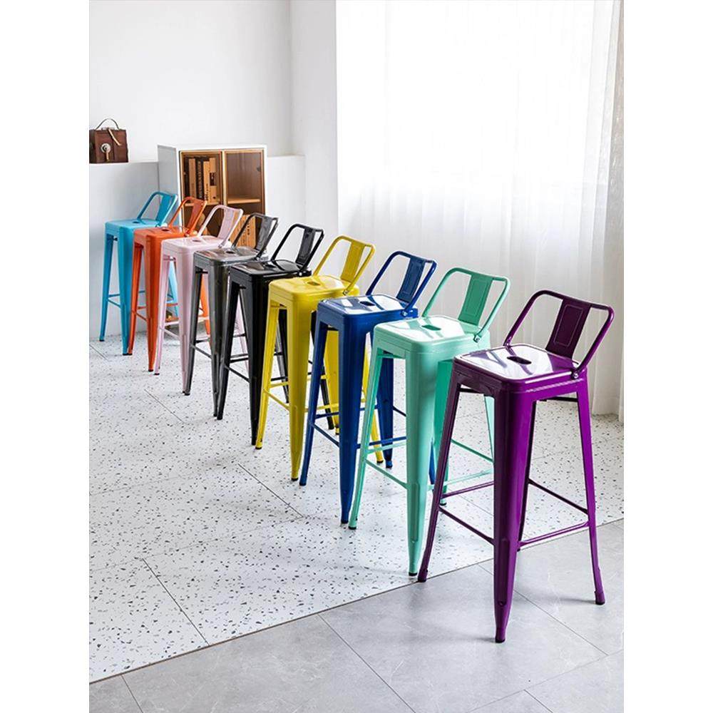 北欧户外吧台椅椅子家用高脚椅铁艺工业风高脚凳阳台靠背吧台凳子,商业/办公家具,酒吧椅,淘宝优惠券,粉丝福利购,淘宝优惠卷