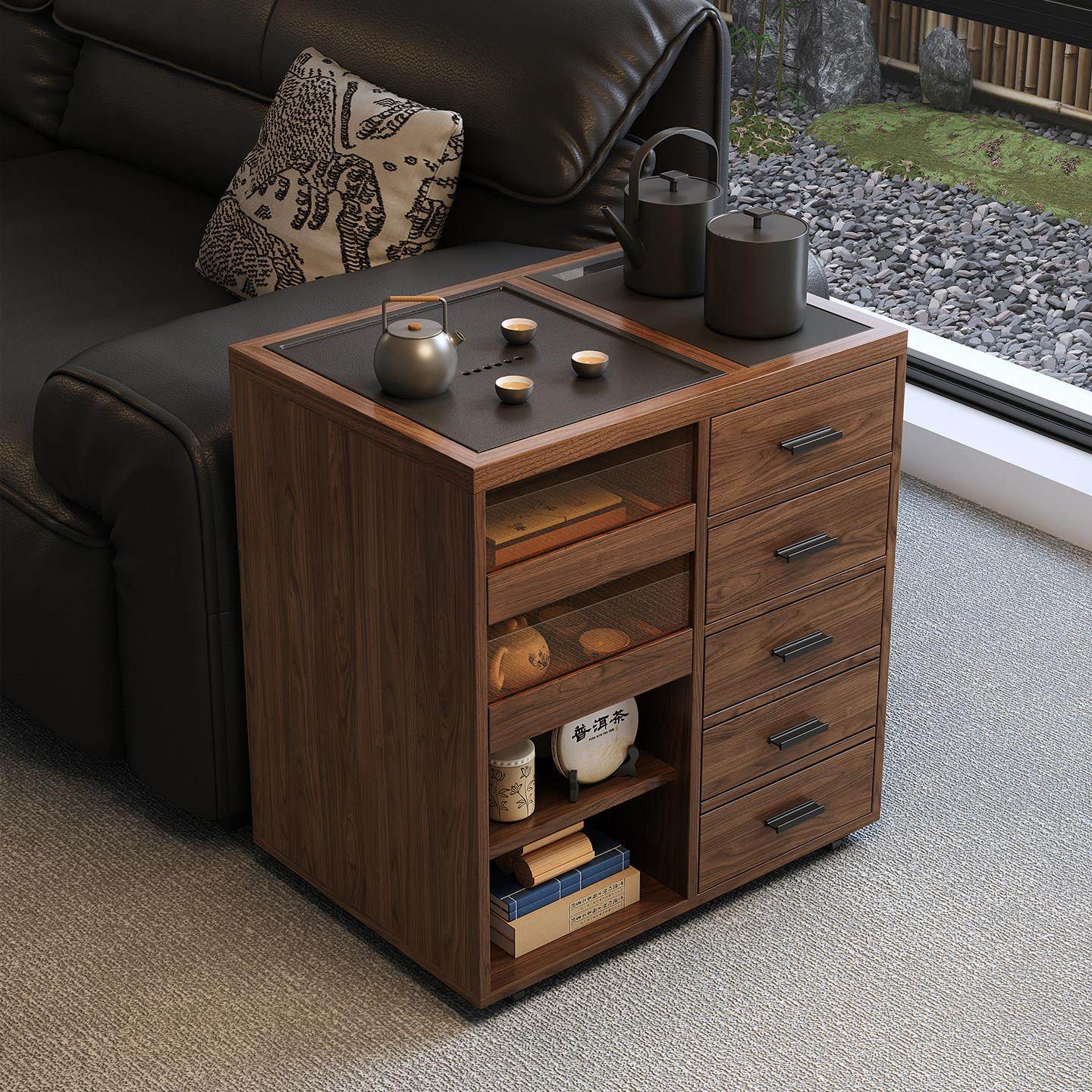 原本原木阳台茶桌小户型可移动全实木茶边几泡茶带烧水茶水柜茶台,住宅家具,家用茶台/茶桌,淘宝优惠券,粉丝福利购,淘宝优惠卷