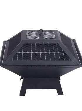 三合一外贸火盆 烧烤架 square bbq grill with barbec