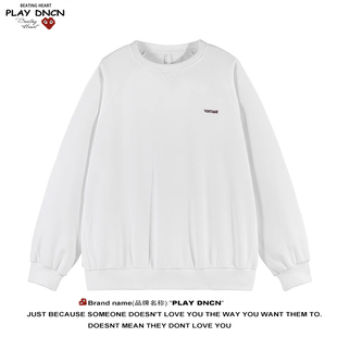 PLAY DCDN圆领卫衣情侣秋冬季新款潮牌重磅宽松印花上衣