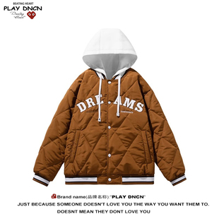 PLAY 棉服75D棉感记忆上AC胶棉菱形格行线棉衣 DCDN潮牌高街美式