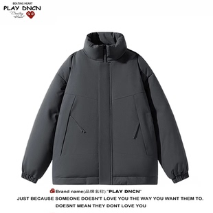 PLAY DCDN棉服男款春秋冬季加厚男女同款潮牌青年立领加厚棉袄男