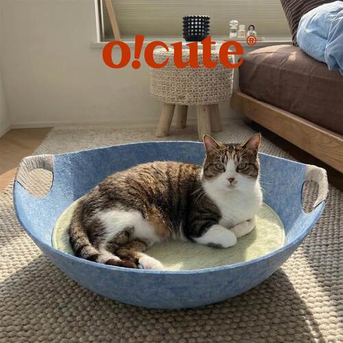 o!cute 毛毡猫窝猫抓板一体抓睡两用不掉屑耐磨可清洗四季通用