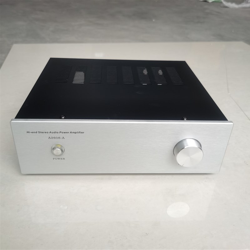 S2608高档铝合金面板功放机箱 前级机箱 2.0/2.1 DIY外壳
