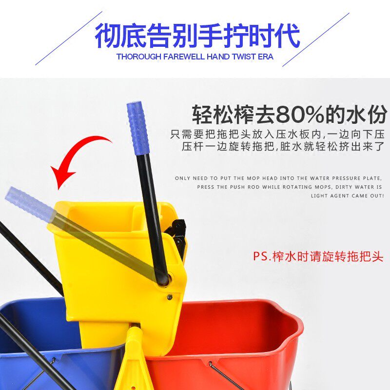 榨水车拖把桶挤水桶拖地桶拖布车洗拖把桶柞水车拖把压水器压水车