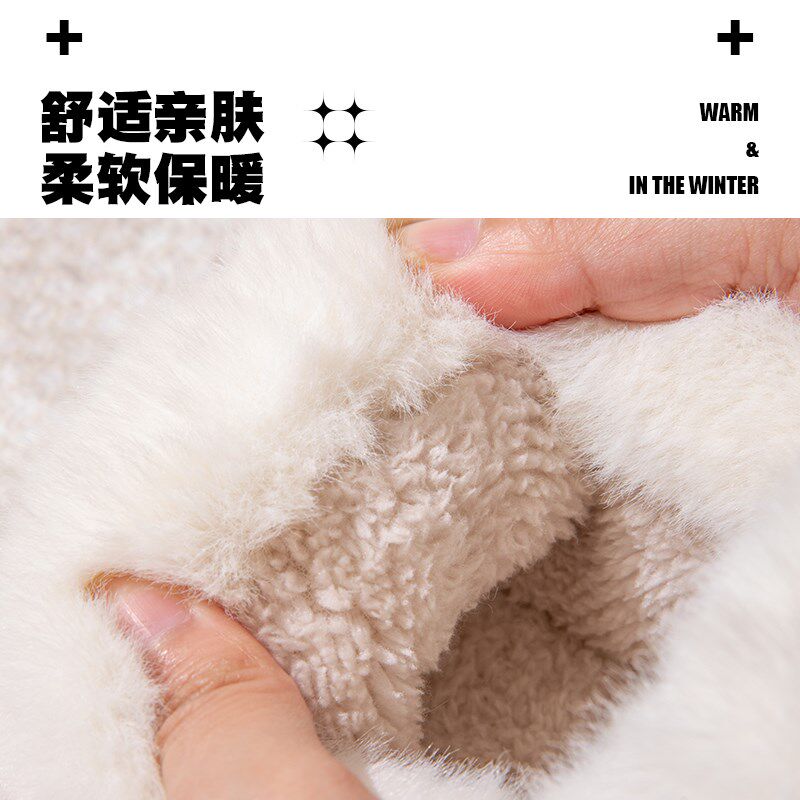 老人保暖棉拖鞋女秋冬季包跟防滑厚底家居老年人毛绒拖鞋男士冬天