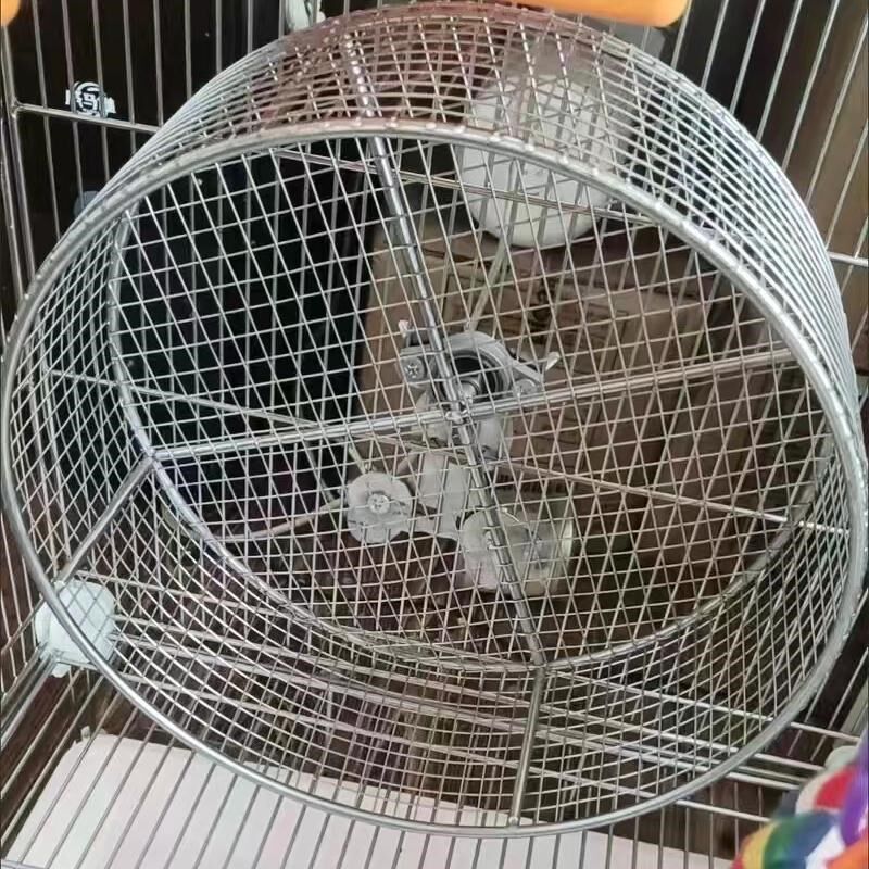 304不锈钢仓鼠跑轮超静音蜜袋鼯松鼠跑轮鹦鹉跑轮金丝熊跑轮悬挂