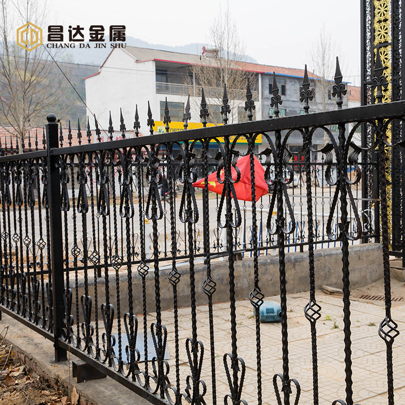 定制锌钢围墙护栏铁艺焊接围栏社区院墙栅栏厂房别墅学校隔离栏杆