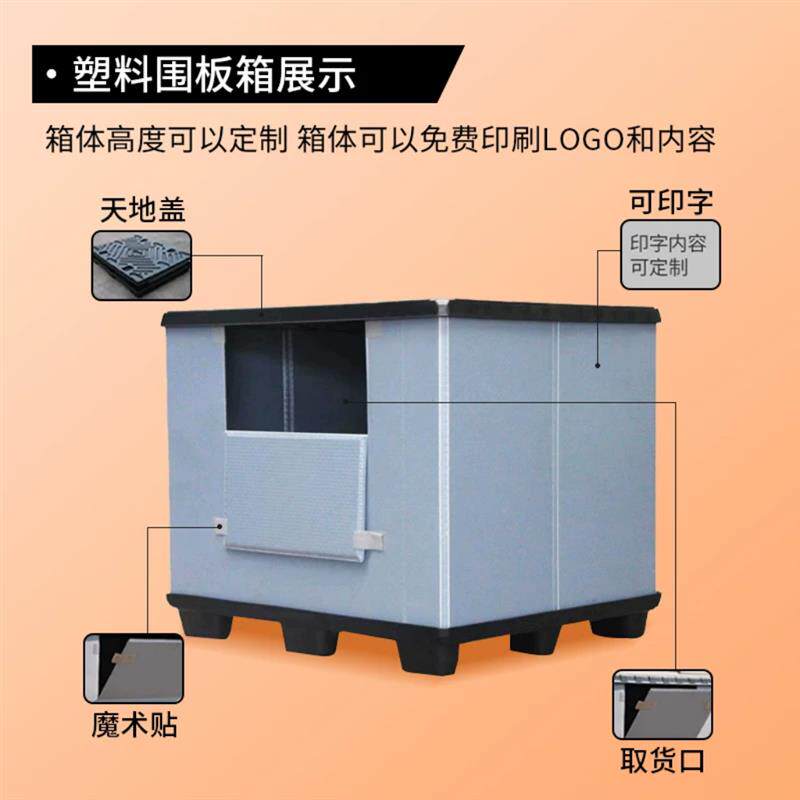 塑料折叠围板箱大型蜂窝箱物流周转箱高强度吹塑箱天地盖物料箱子