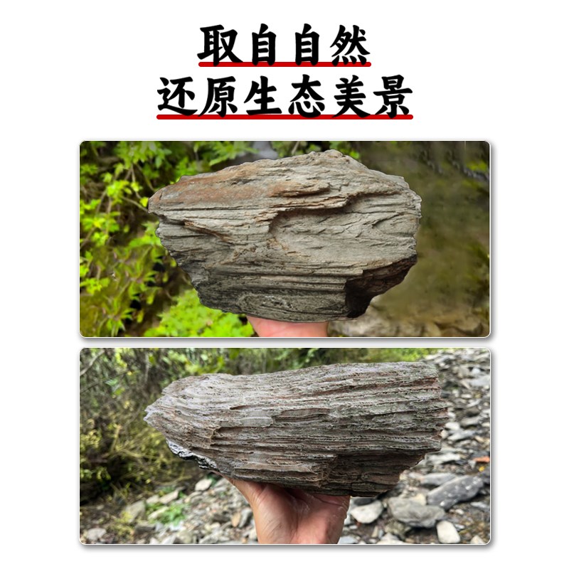 鱼缸造景石头底部砂石青龙石千层石小乌龟缸南美缸天然造景溪流石