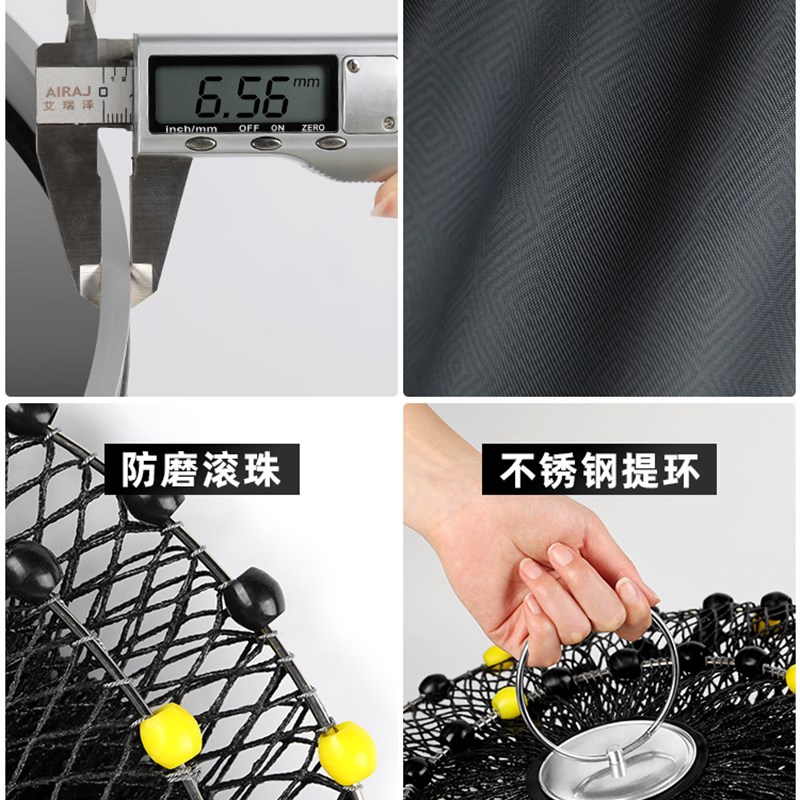 加厚钢圈大力马鱼护野钓黑坑专用鱼网兜编织速干防挂渔护装鱼网袋