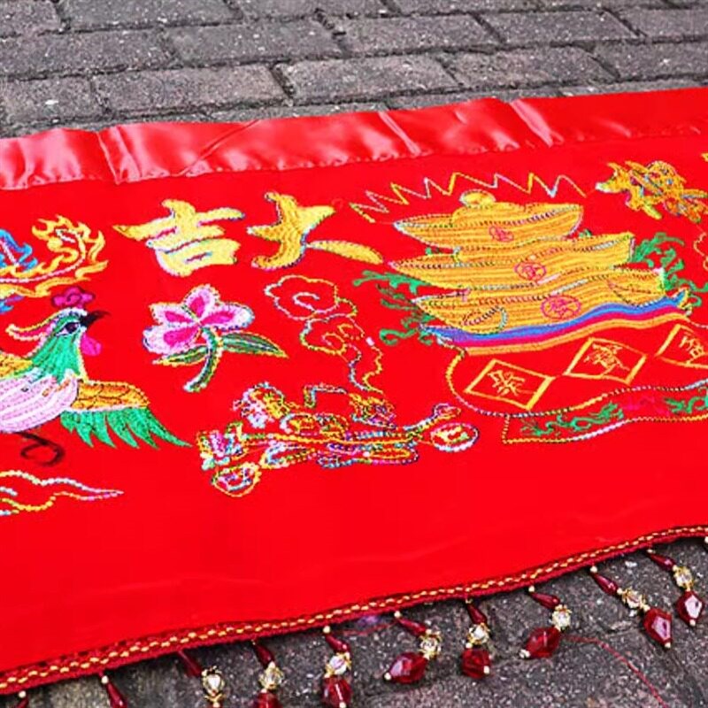 农村自建房上梁大吉用品红布横条幅挂幅加长乔迁婚礼仪式装饰布置