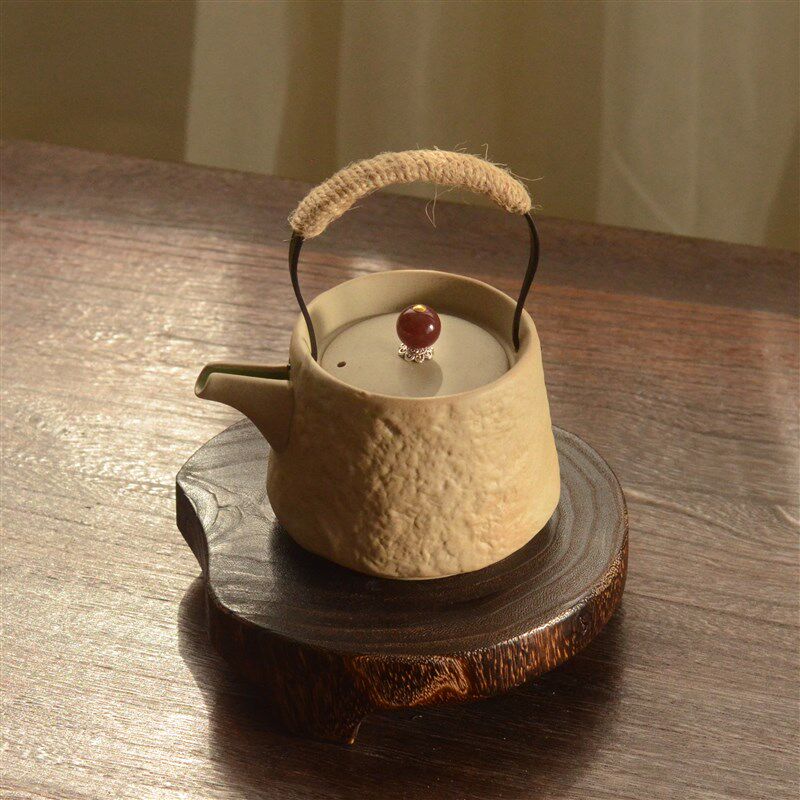 实木茶托茶杯隔热垫子复古树切面茶壶底座民宿茶具配件紫砂壶底托