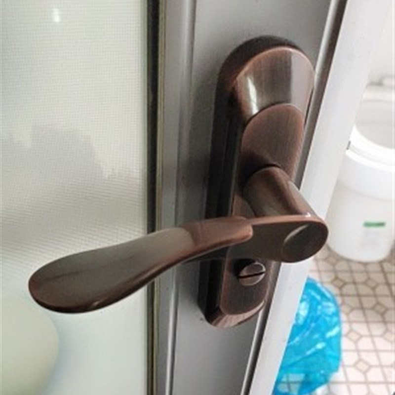 卫生间门锁 厕所洗手间厨房门斜弧凹面110/130MM孔距执手锁具配件
