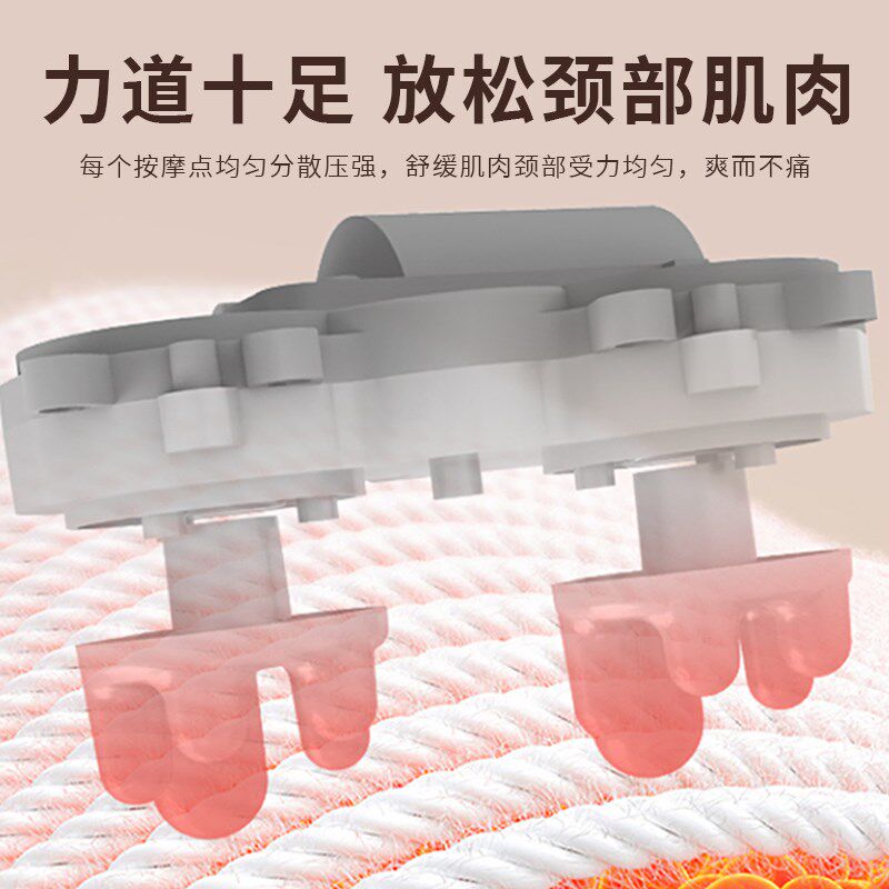 2024新款U型按摩枕便携办公室脖子颈椎枕午睡家用舒缓肩颈护颈仪