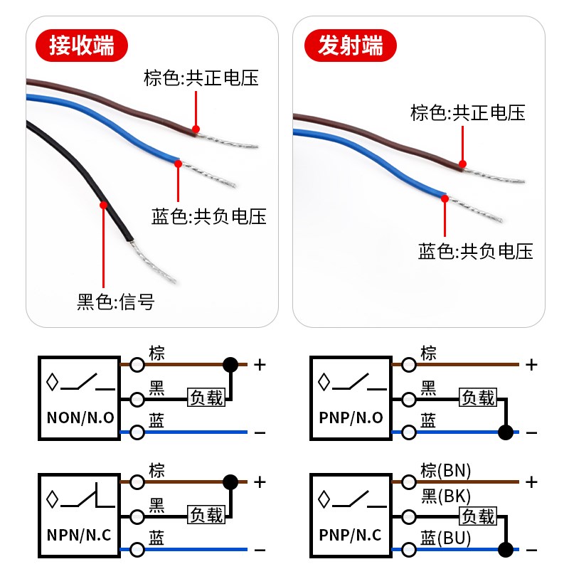 方形对射激光光电开关传感器LXDJ-31D红外线远距离感应器NPN常开