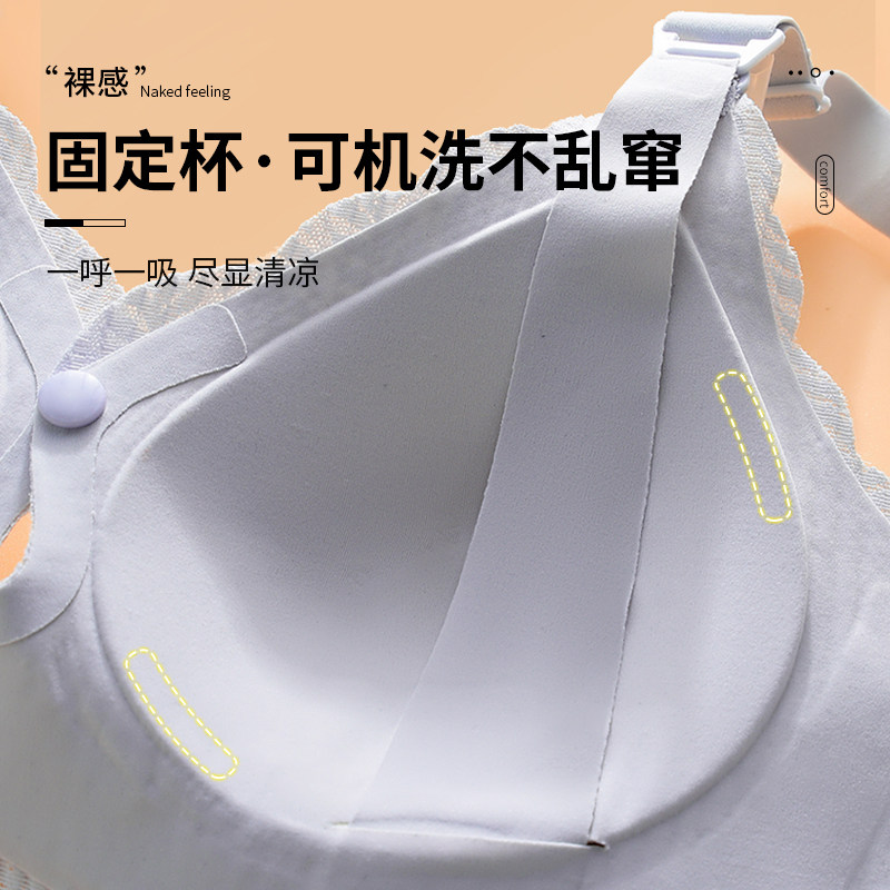 哺乳内衣浦哺乳期聚拢防下垂喂奶产后前开扣专用大码孕妇文胸胸罩