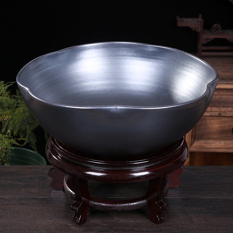 景德镇陶瓷花盆大号碗水培碗莲睡莲铜钱草绿萝多肉盆栽庭院金鱼缸