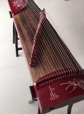 热爆款125厘米迷你小古筝 红木刻字便携式儿童入门级  特价半筝